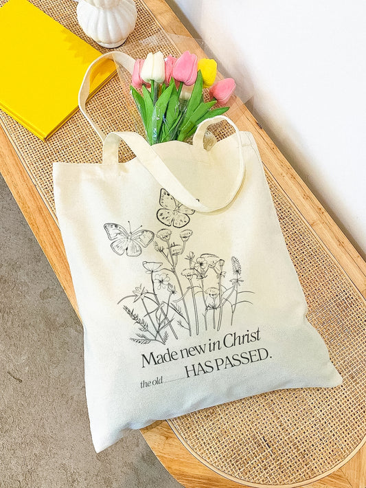 Made New In Christ Tote Bag